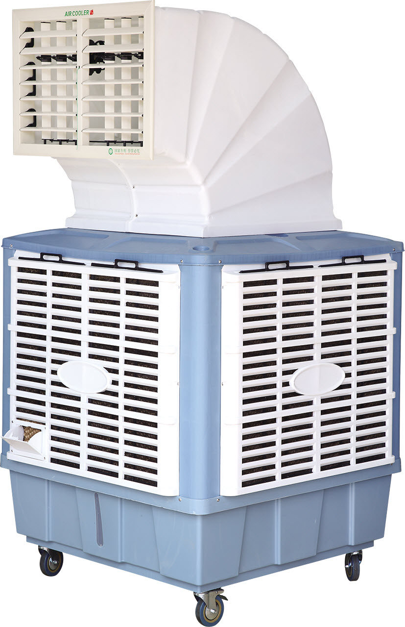 Air cooler-Top Discharge Air flow : 28000 BTU Fan type: axial Power: 2.2Kw Size:1.3*1.3*1.2m  Air outlet size:800*800mm